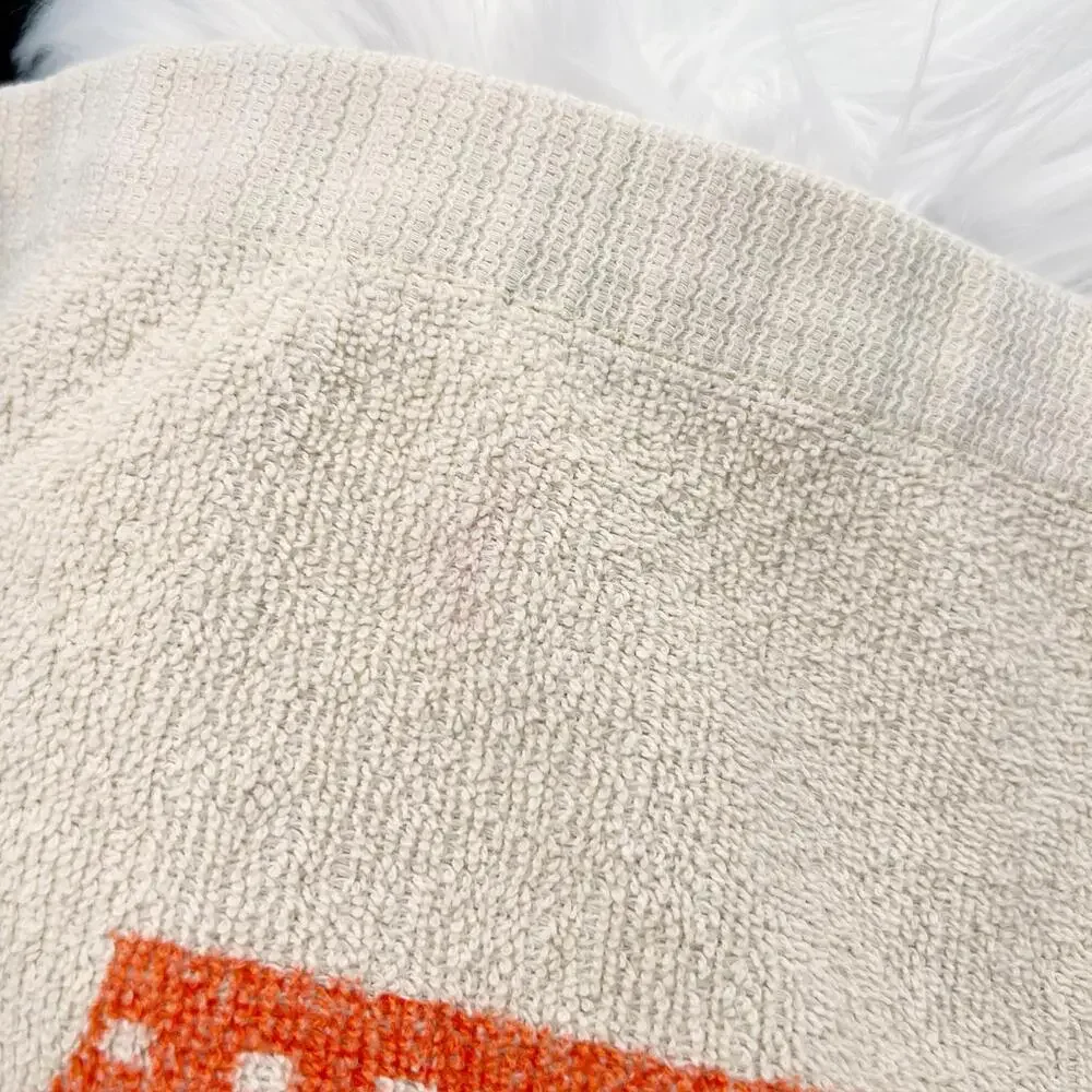 Vintage Towel “Wishing You Were Here” butterfly garden Terry cloth 21” x 41”